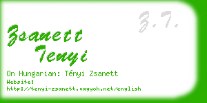 zsanett tenyi business card